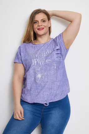 Großes lila T-Shirt (C8004)