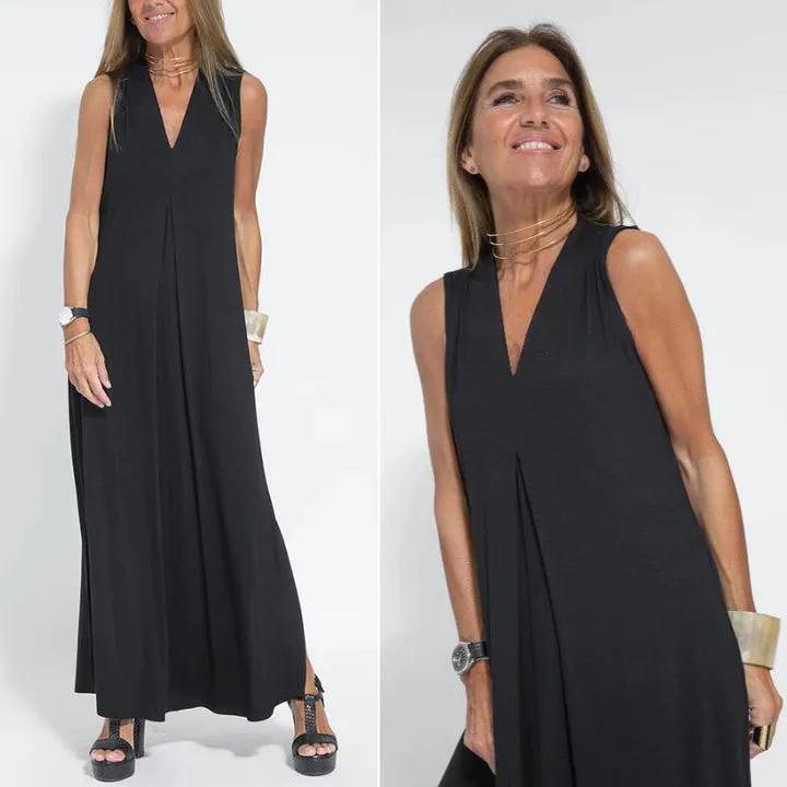 Schwarz Maxikleid